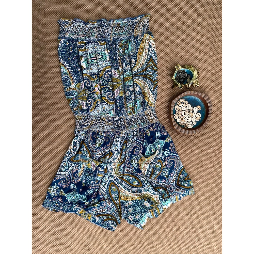 ☀️ Key West Paisley Romper